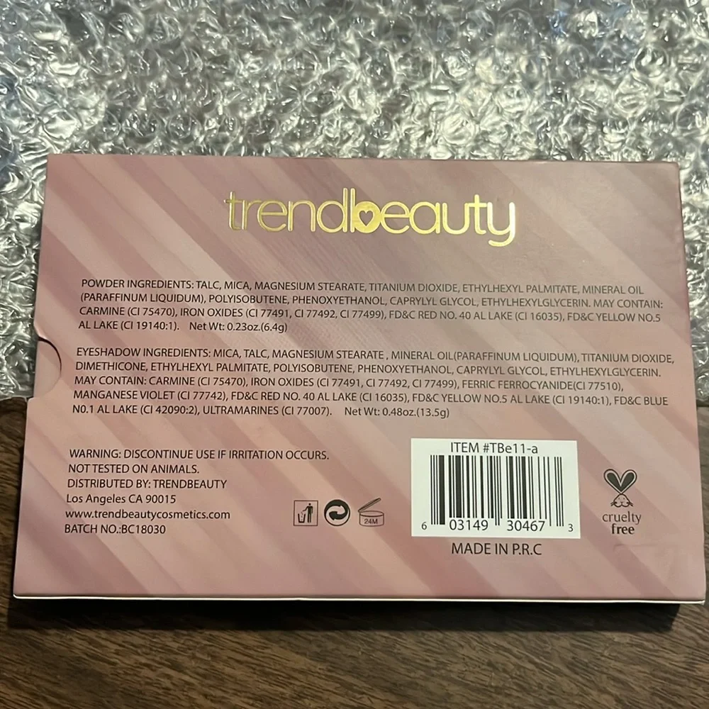 NEW Trendbeauty Naturally Nude Eyeshadow Palette 11 Shades